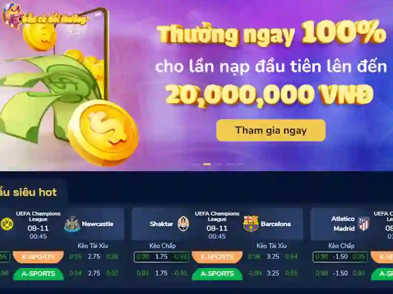 Nhận 100% tiền thưởng trong lần nạp đầu tiên Nhận 100% tiền thưởng trong lần nạp đầu tiên